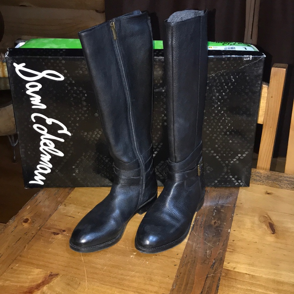Sam Edelman Tall Black Boots Size 6.5